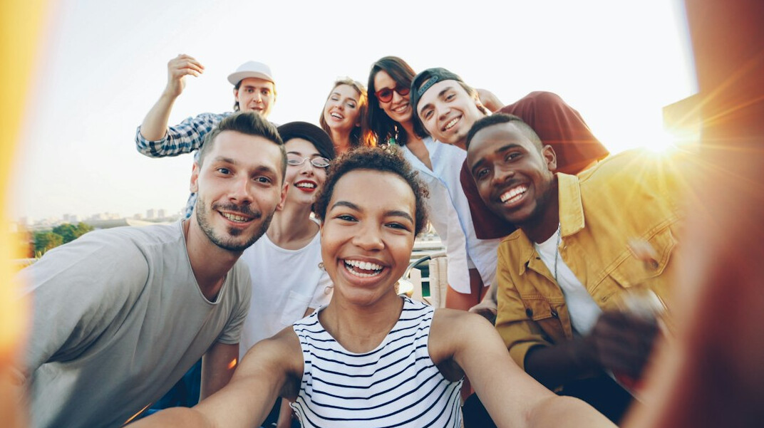 diverse people on social media